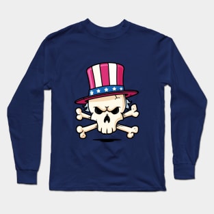 Uncle Sam Skull Long Sleeve T-Shirt